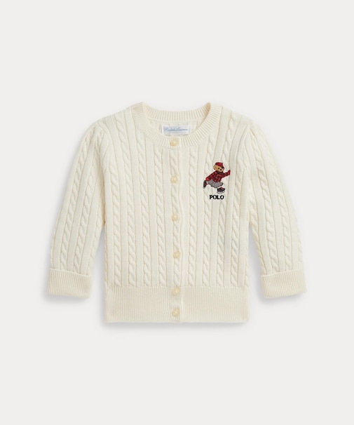 (ベビー)Polo ベア ミニケーブル コットン カーディガン