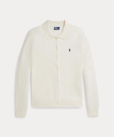 ポロカラー ボタンド カーディガン