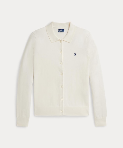 ポロカラー ボタンド カーディガン