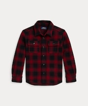 (ボーイズ 2才～7才)チェック ニット フランネル シャツ ジャケット