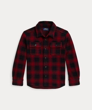 (ボーイズ 2才～7才)チェック ニット フランネル シャツ ジャケット