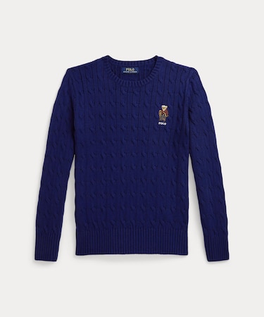 (ボーイズ 8才~20才)Polo ベア ケーブルニット コットン セーター