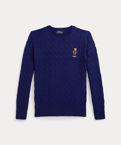 (ボーイズ 8才~20才)Polo ベア ケーブルニット コットン セーター