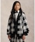 (ガールズ 7才～16才)チェック ウール フーデッド ポンチョ