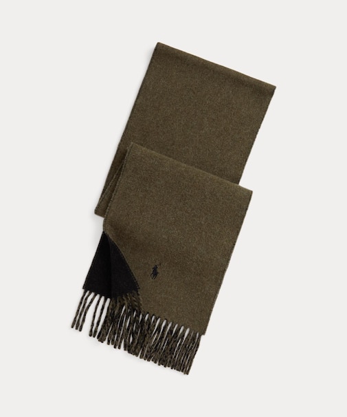 リバーシブル ウールブレンド マフラー