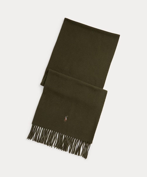 フリンジ バージン ウール マフラー