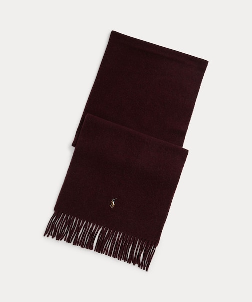 フリンジ バージン ウール マフラー