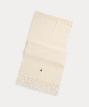 フリンジ バージン ウール マフラー