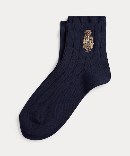 Polo ベア コットンブレンド クォーター ソックス