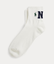 NY コットンブレンド クォータークルー ソックス