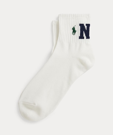 NY コットンブレンド クォータークルー ソックス