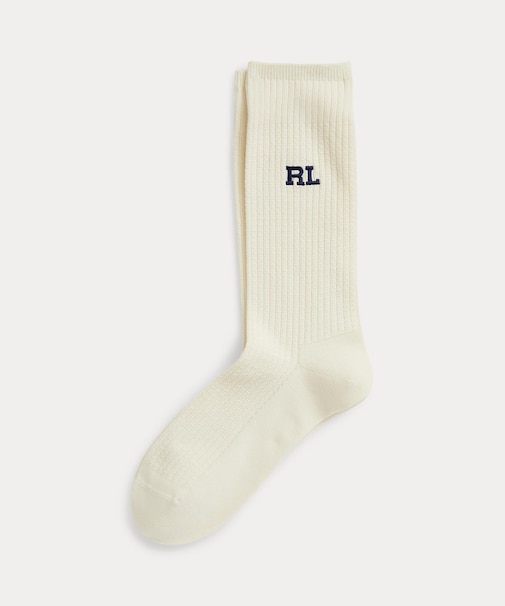 テクスチャード コットンブレンド クルー ソックス