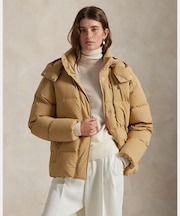 キルテッド フーデッド ダウン ジャケット