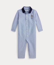 (ベビー)Polo ベア コットン オックスフォード カバーオール