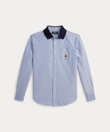 (ボーイズ 8才～20才)Polo ベア オックスフォード ニットカラー シャツ