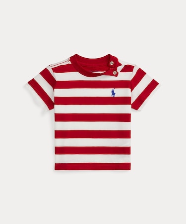(ベビー)ストライプド コットン ジャージー Tシャツ