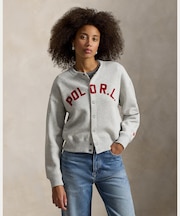 ロゴ フリース カーディガン