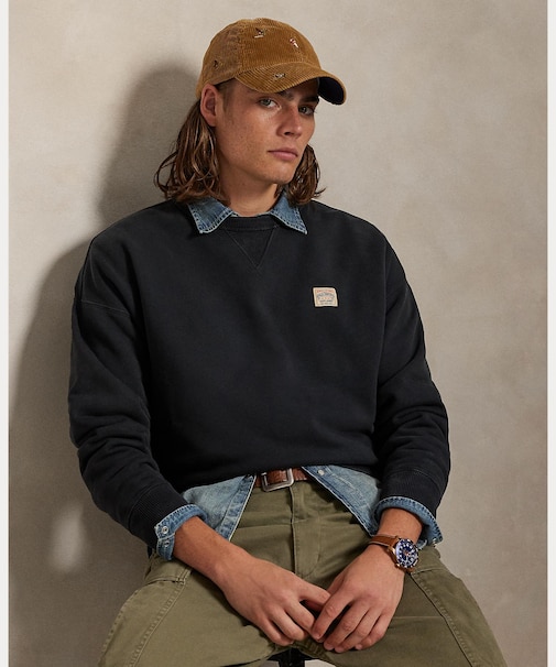 リラックス フィット ループバック フリース スウェットシャツ