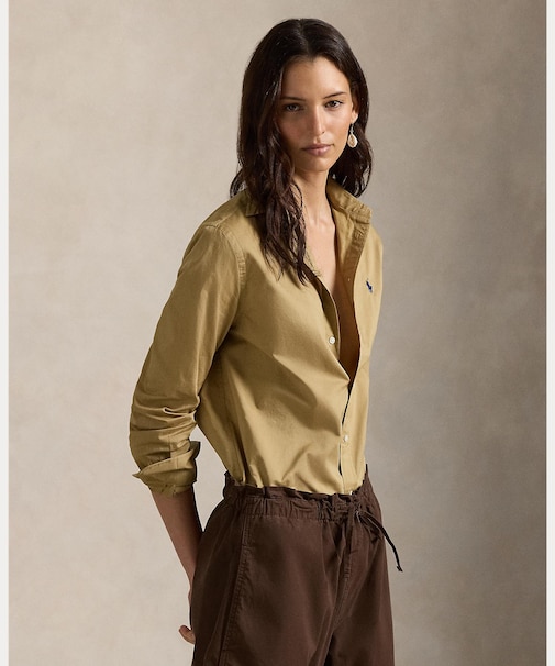 クラシック フィット コットン ツイル シャツ