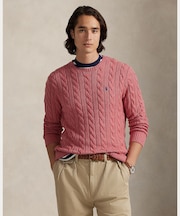 ケーブルニット コットン セーター