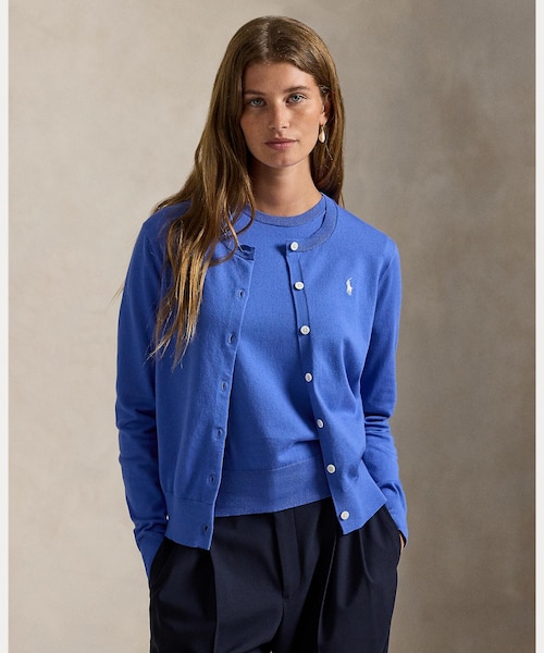 コットン クルーネック カーディガン｜ポロ ラルフ ローレンの通販