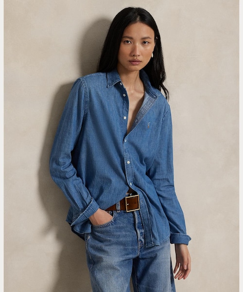 Polo デニムシャツ クラシックフィット 長袖シャツ S 2枚組 POLO RALPH LAUREN（ポロ・ラルフローレン） シャツ クラシック