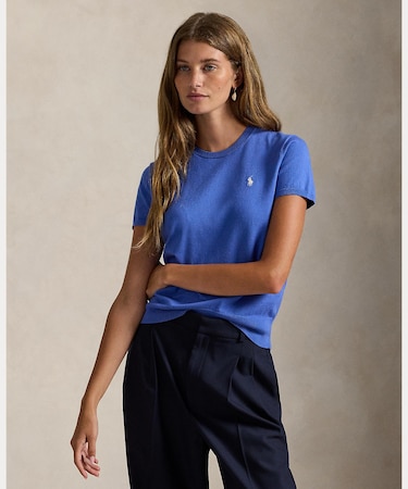 ショートスリーブ クルーネック セーター