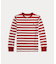 (ボーイズ 8才～20才)ストライプド コットン ロングスリーブ Tシャツ