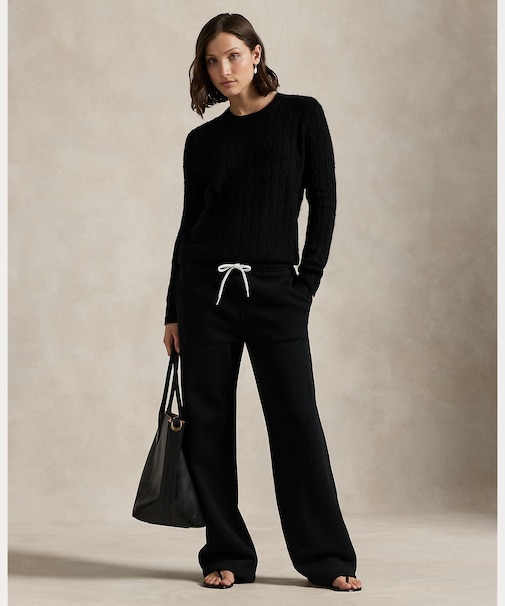 ドローストリング フリース ワイドレッグ スウェットパンツ