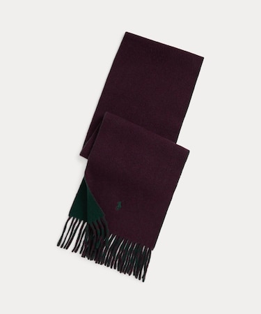 リバーシブル ウールブレンド マフラー