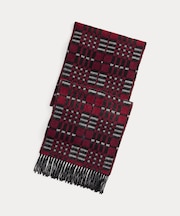 パターン ウールブレンド ジャカード スカーフ