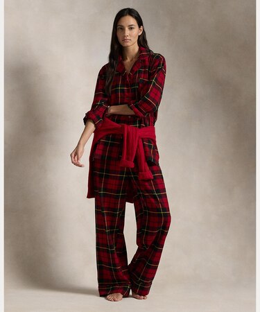 チェック フランネル パジャマ セット