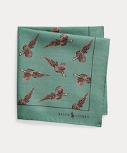 フェザントプリント ウール ポケット スクエア