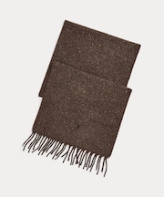 フリンジ ウールブレンド マフラー