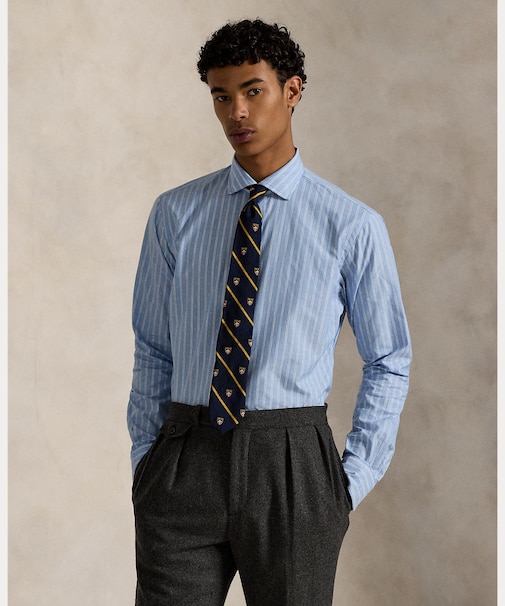 クラシック フィット ストライプド シャツ