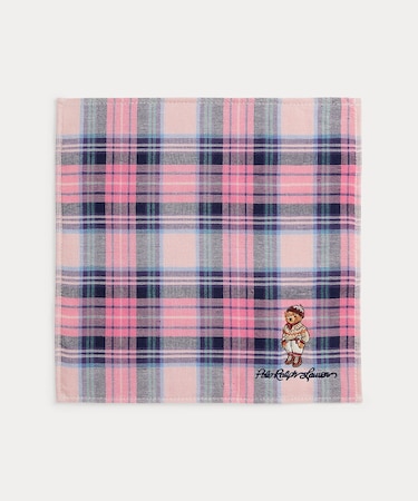 Polo ベア チェック コットン ハンド タオル