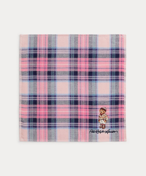 Polo ベア チェック コットン ハンド タオル