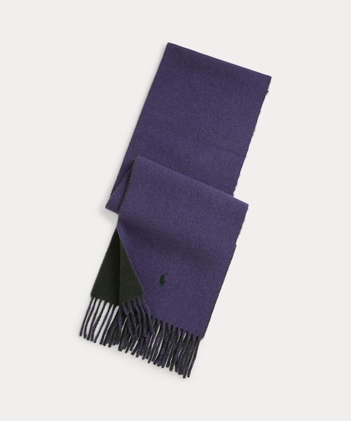 リバーシブル ウールブレンド マフラー