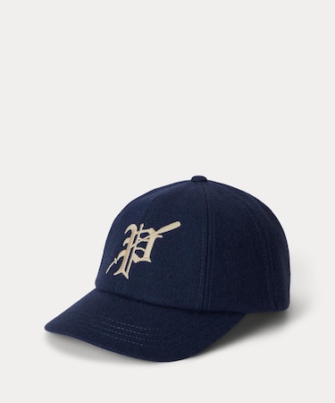 エンブロイダリー ウールブレンド クリケット キャップ