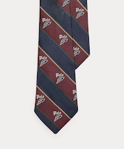 ヴィンテージインスパイアード ストライプド シルク ロゴ ネクタイ