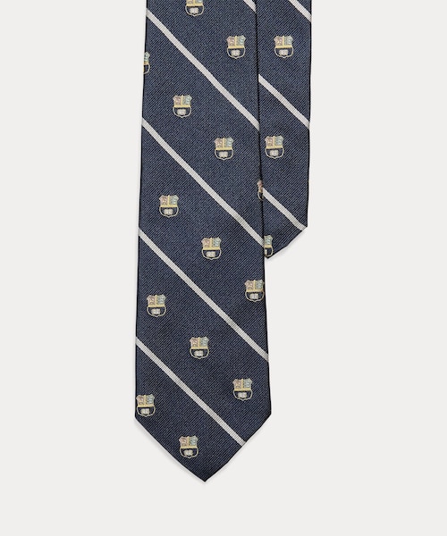 ストライプド シルク レップ クラブ ネクタイ｜ポロ ラルフ ローレンの