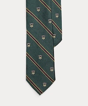 ストライプド ウールシルク クラブ ネクタイ