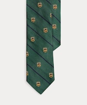 ストライプド シルク レップ クラブ ネクタイ