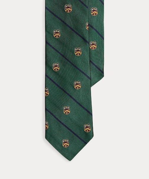 ストライプド シルク レップ クラブ ネクタイ