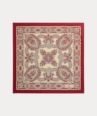 ペイズリー シルク ツイル バンダナ