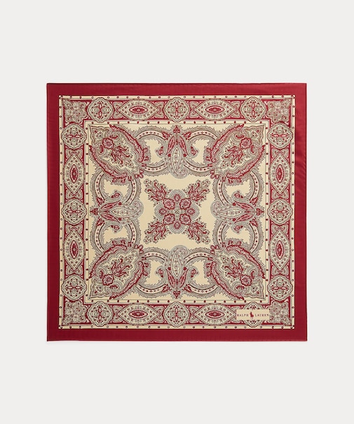 ペイズリー シルク ツイル バンダナ