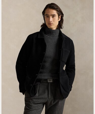 ウールブレンド ユーティリティ シャツ ジャケット