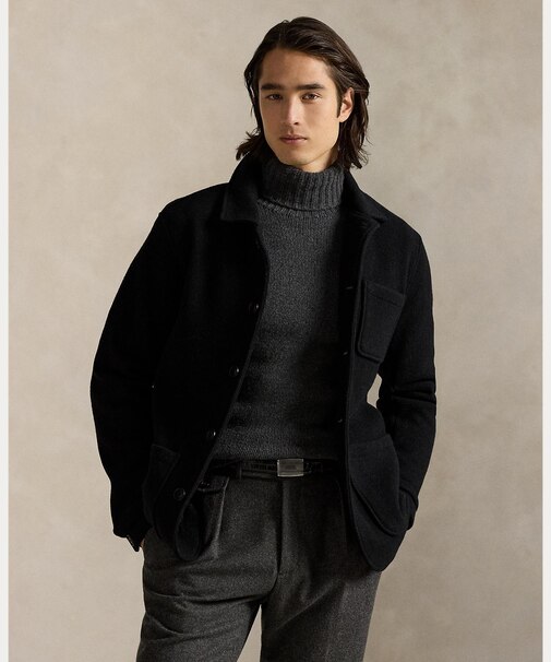 ウールブレンド ユーティリティ シャツ ジャケット