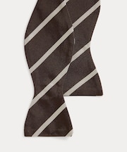 ストライプド シルク ボウ タイ