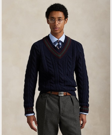 ウールカシミヤ クリケット セーター